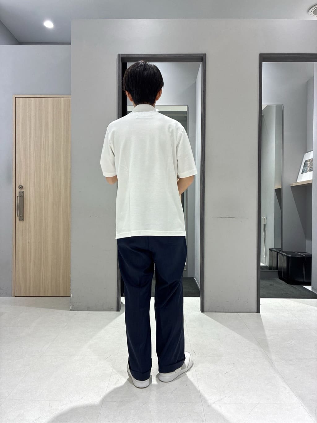 わいずみさんの「TAKEO KIKUCHI｜【抗菌防臭／9色5サイズ展開】ハニカムメランジ ポロシャツ」を使ったコーディネート