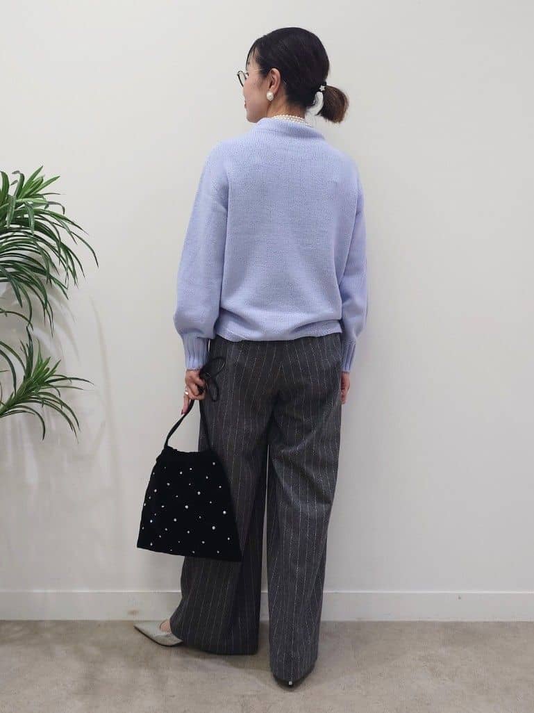 MUTSUKOさんの「UNTITLED｜【洗える】スポンディッシュ ボトルネックニット」を使ったコーディネート