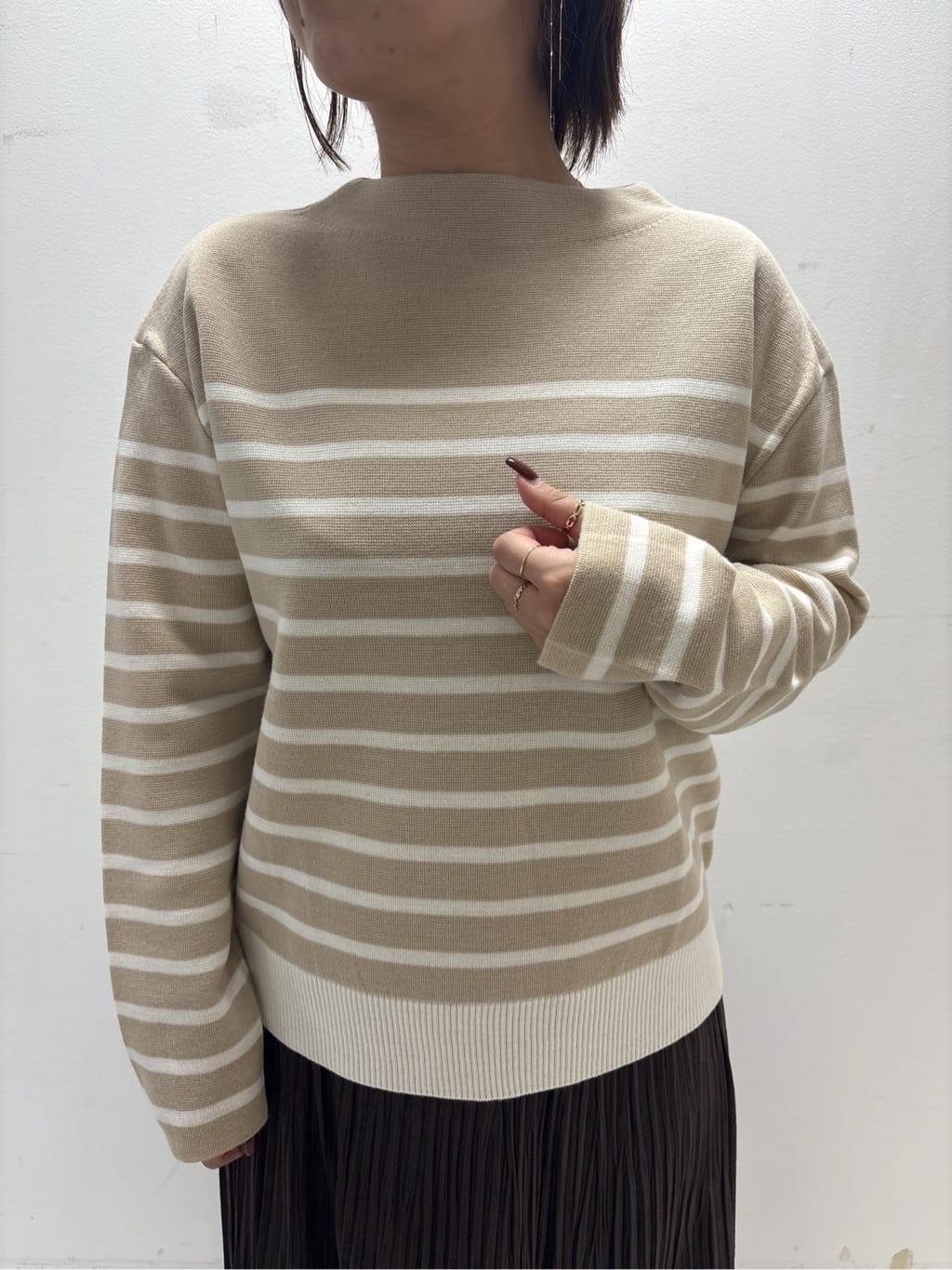 ayumiさんの「UNTITLED｜【洗える】モックネックミラノリブニット」を使ったコーディネート
