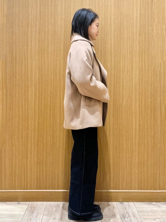 aさんの「OPAQUE.CLIP｜カシミヤブレンドウールミドルピーコート」を使ったコーディネート