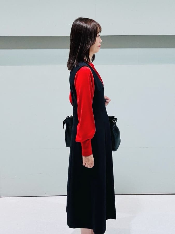 makiさんの「UNTITLED｜【8色展開／コンパクト丈】レーヨン混 コクーンニット」を使ったコーディネート