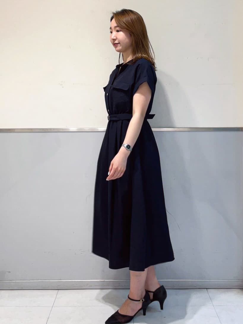 ミーさんの「index｜《7色展開／XS-LLサイズ》ダブルポケットスキッパーシャツワンピース【吸水速乾／防シワ／イージーア」を使ったコーディネート