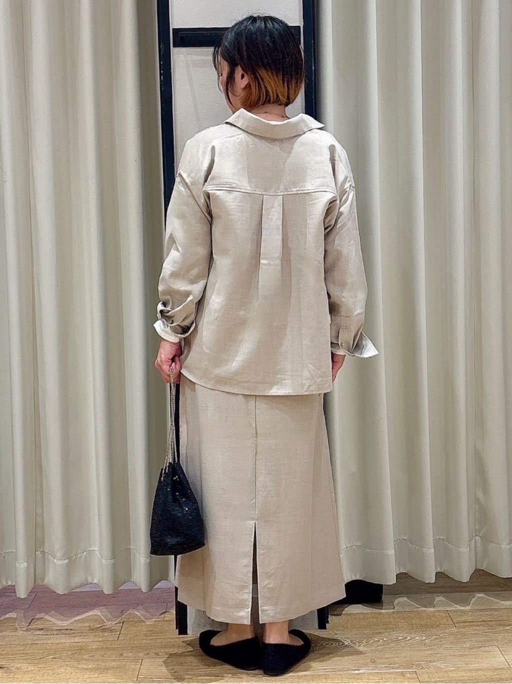 amamaさんの「grove｜【カセット服/選べる着丈】洗濯機で洗えるオーバーシャツ」を使ったコーディネート