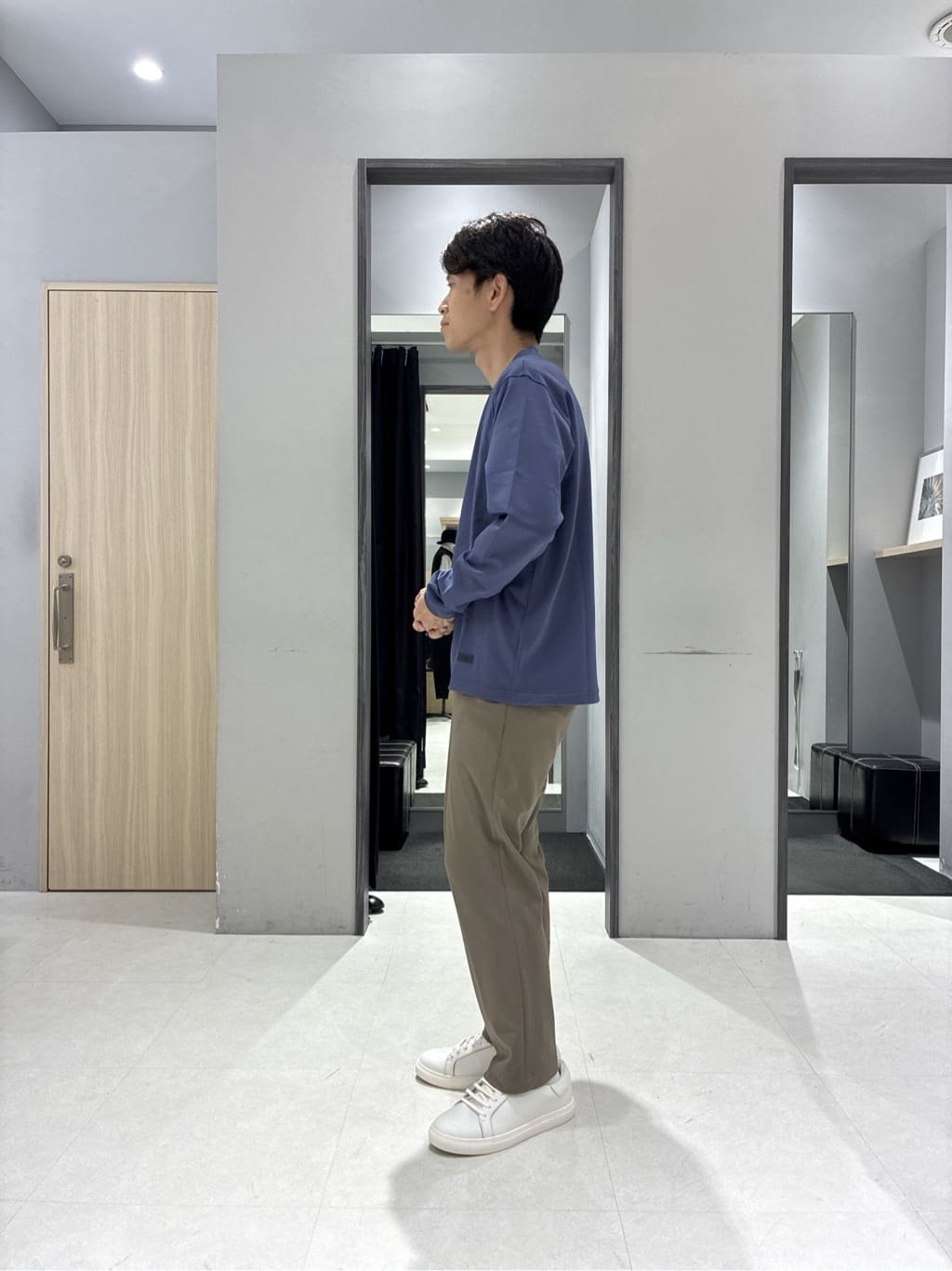 わいずみさんの「TAKEO KIKUCHI｜【Made in JAPAN】播州織 ドビー千鳥シャツ」を使ったコーディネート