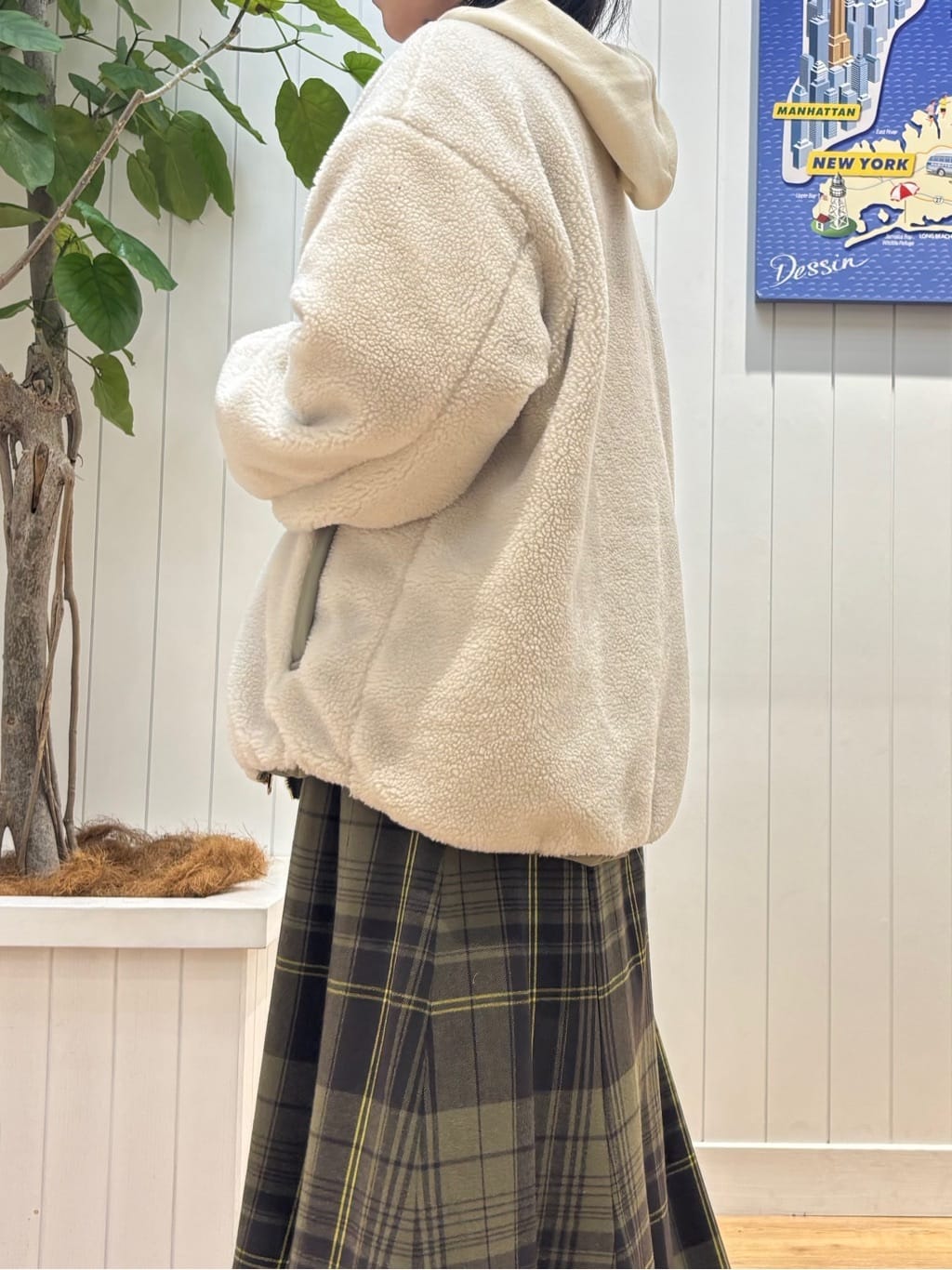 OKADAさんの「Dessin｜【2WAY】リバーシブルタフタボアアウター」を使ったコーディネート