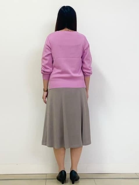 chisaさんの「Reflect｜【選べる6色／長く着られる◎】ボートネックニット」を使ったコーディネート