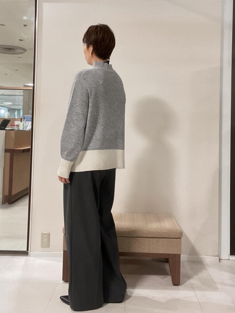 IWAMOさんの「UNTITLED｜【8色展開/洗える】ウールカシミヤ ハイネックニット」を使ったコーディネート