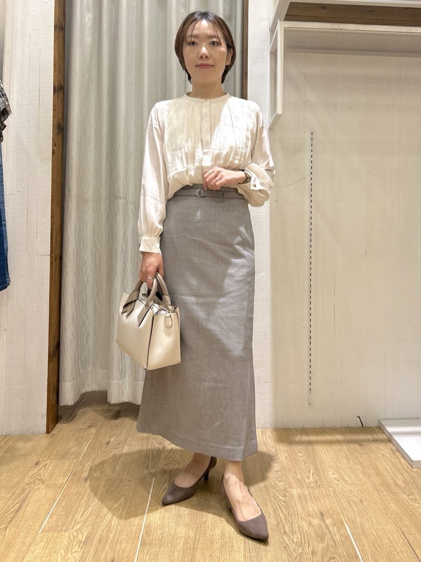 ga_riさんの「THE SHOP TK｜【今羽織るなら】ダブルブレストジャケット【セットアップ可/洗える】」を使ったコーディネート