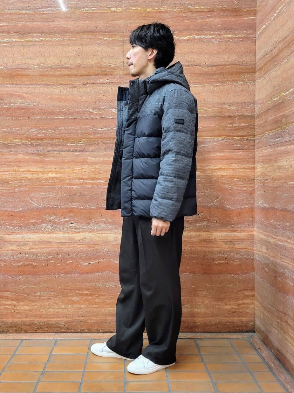 piroyaさんの「TAKEO KIKUCHI｜カラーコンビ ダウンブルゾン」を使ったコーディネート