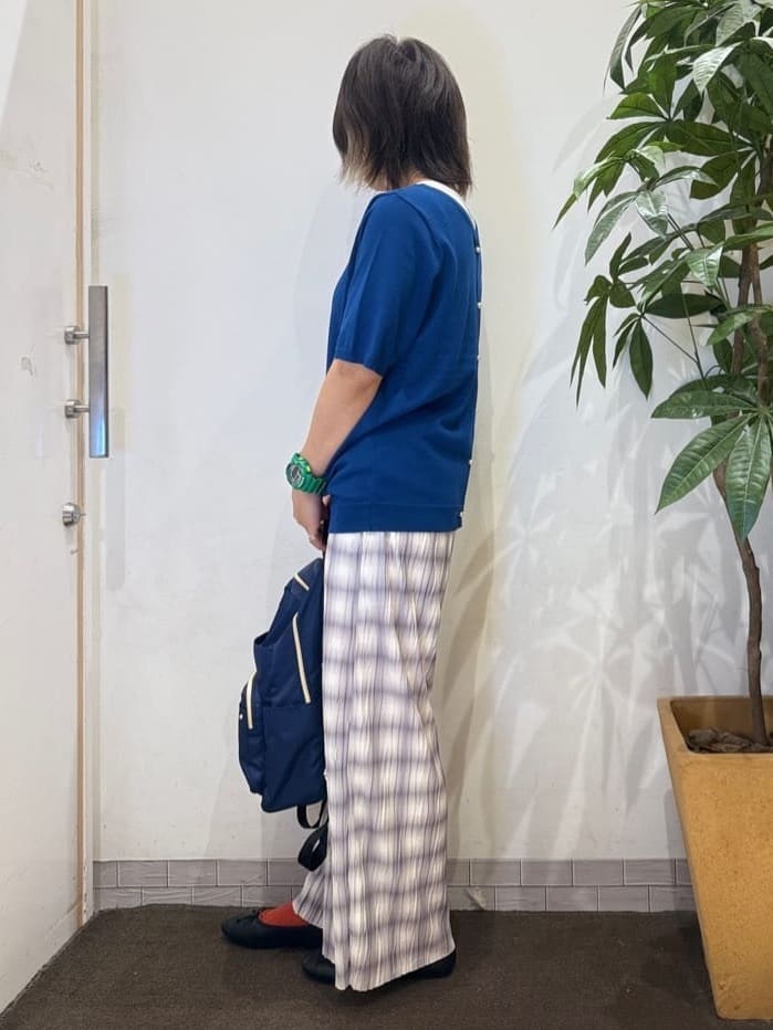 misakiさんの「SHOO･LA･RUE｜【洗える/S-LL/前後2WAY】きれい見え 刺繍ニットカーディガン」を使ったコーディネート