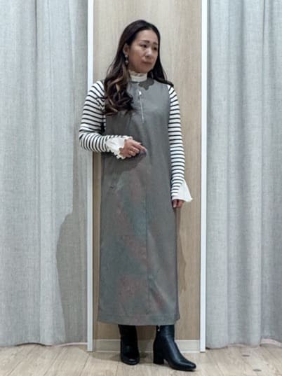 sachiさんの「grove｜フェイクムートンボアジャケット」を使ったコーディネート