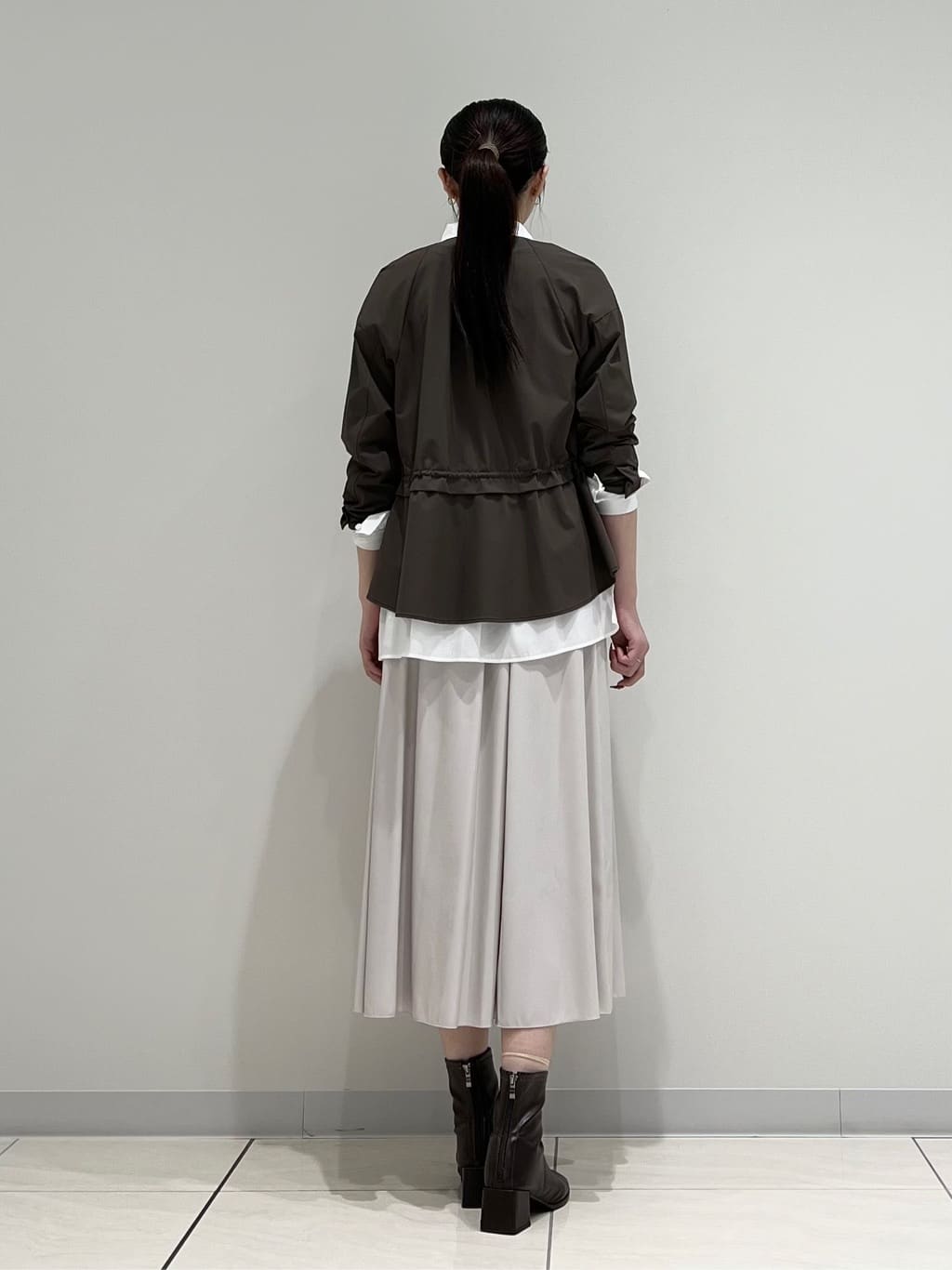 T.Kさんの「INDIVI｜ストレッチシアーロングTシャツ」を使ったコーディネート
