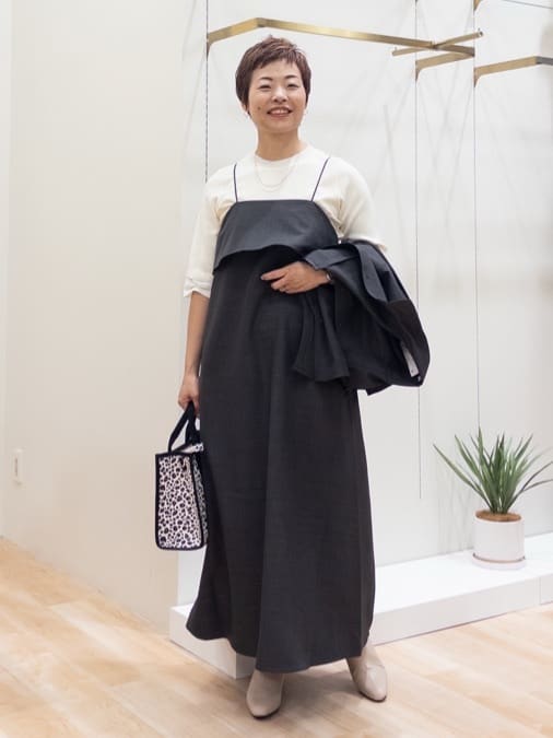 シュウコさんの「grove｜【カセット服/選べる着丈】洗濯機で洗えるオーバーシャツ」を使ったコーディネート