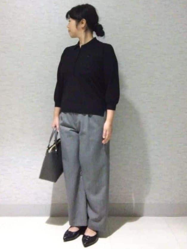 sakoさんの「Reflect｜【透けにくい◎】衿付き七分袖ニット」を使ったコーディネート