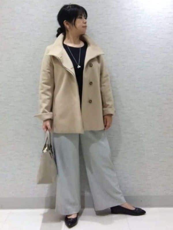 sakoさんの「Reflect｜【選べる8色／スカートにもパンツにも◎】ウール混ボートネックニット」を使ったコーディネート