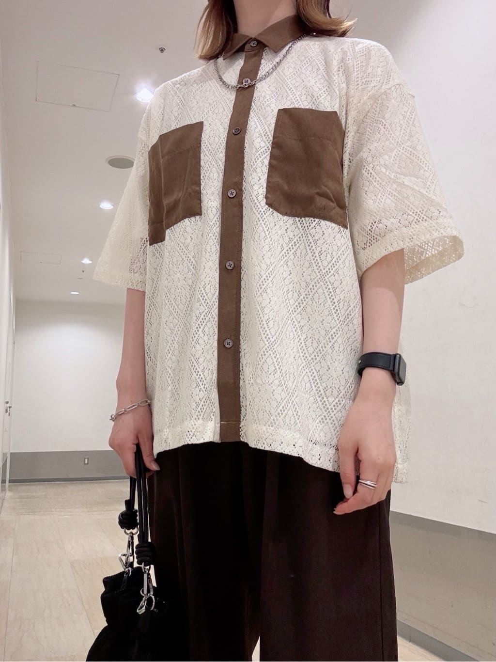 Renaさんの「tk.TAKEO KIKUCHI｜◆サマースエードコンビレースシャツ」を使ったコーディネート