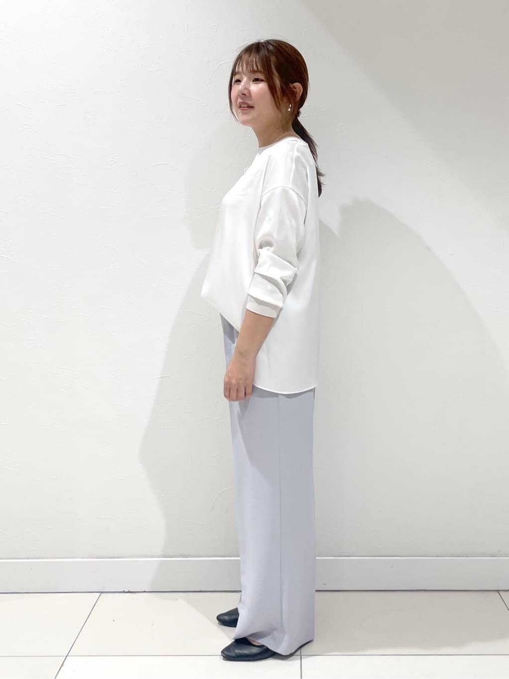 YUUKIさんの「INDIVI｜◆【洗える】異素材ドッキングトップス」を使ったコーディネート