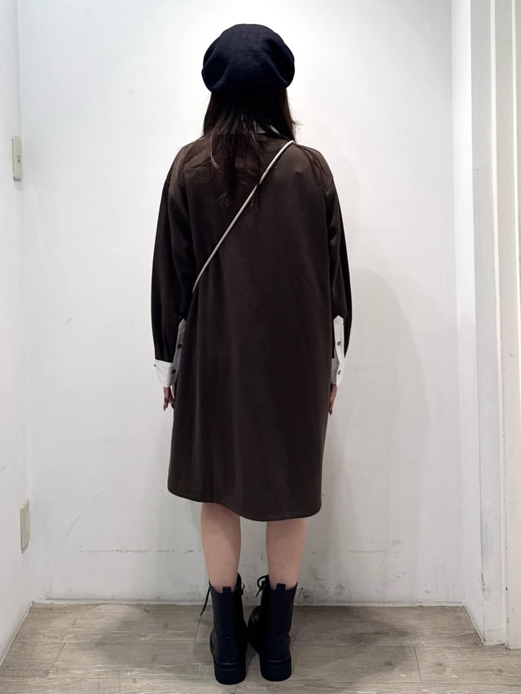 yuicciさんの「OPAQUE.CLIP｜ポロ衿配色ミニワンピース【洗濯機OK】」を使ったコーディネート