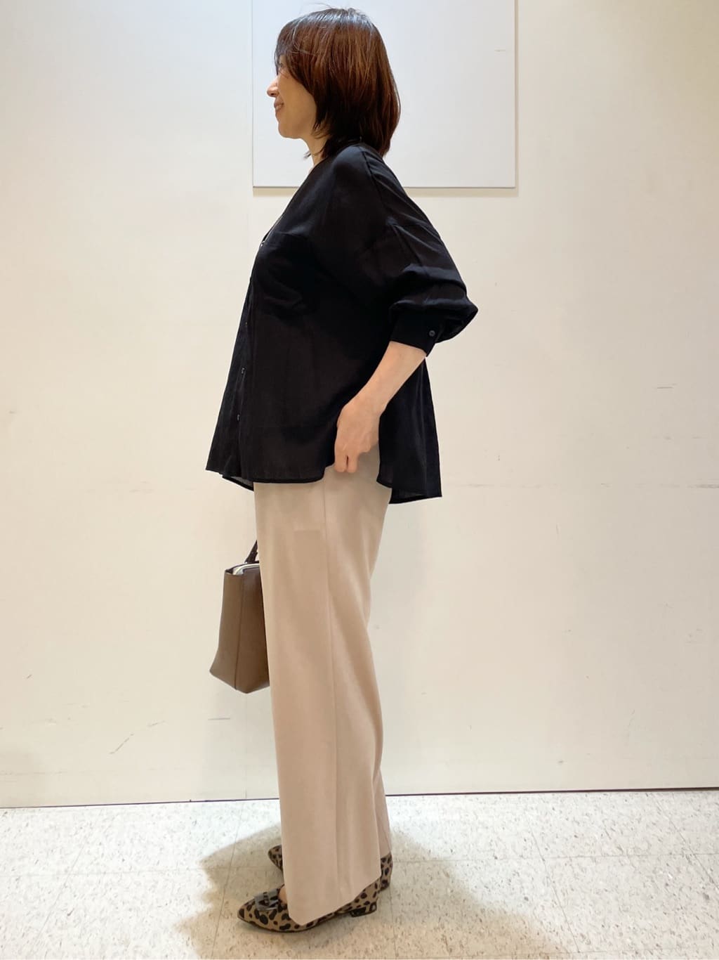 めいさんの「Reflect｜【接触冷感／マシンウォッシュ可／ウエスト総ゴム】ワイドシルエットパンツ」を使ったコーディネート