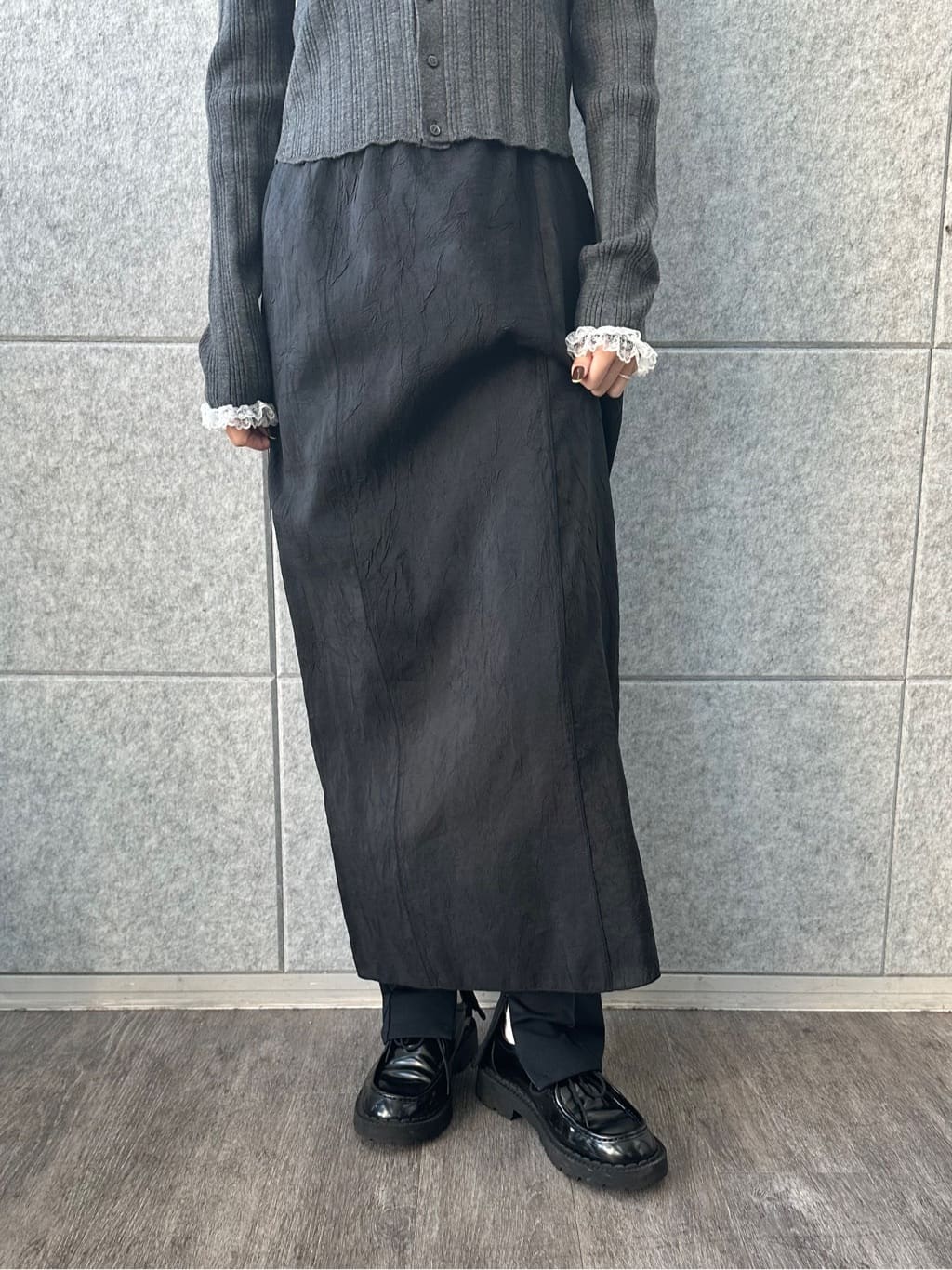 harunaさんの「CODE A｜pencil sheer skirt」を使ったコーディネート