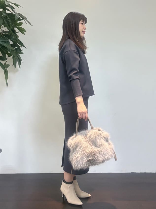 CHISATOさんの「UNTITLED｜【セットアップ可/洗える/ウエストゴム】ダンボールジャージスカート」を使ったコーディネート