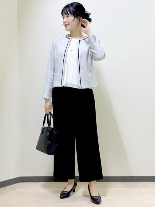  beni_gingerさんの「Reflect｜【SS-4Lサイズ／フォーマル／セットアップ可】ツイードジャケット」を使ったコーディネート