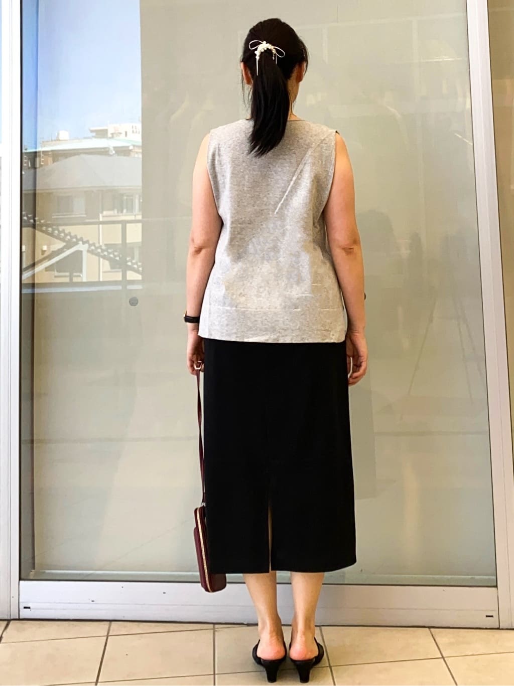 Jeanさんの「OPAQUE.CLIP｜イージーナロースカート／セットアップ対応【UVケア／接触冷感／洗濯機洗い可】」を使ったコーディネート