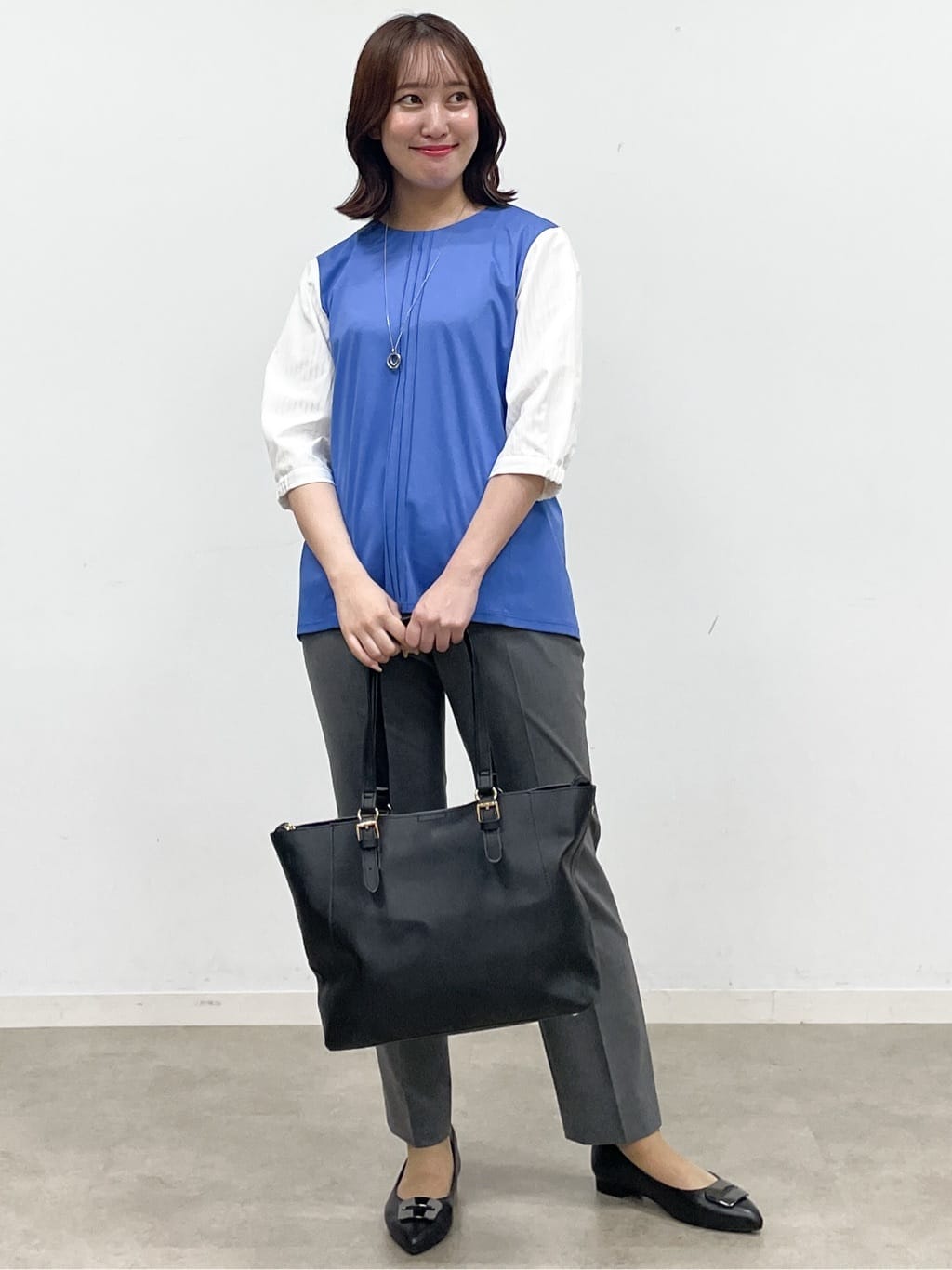 yukariさんの「Reflect｜【体型カバー／腰周りカバー】長め丈プルオーバージャージ」を使ったコーディネート