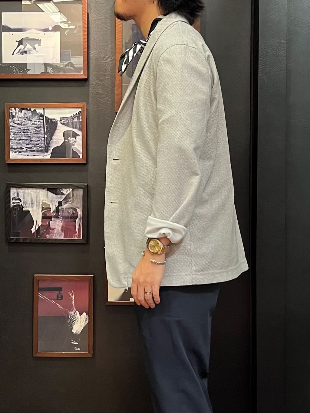KUROさんの「TAKEO KIKUCHI｜【抗菌防臭／5サイズ展開】ハイゲージポンチ Tシャツ」を使ったコーディネート