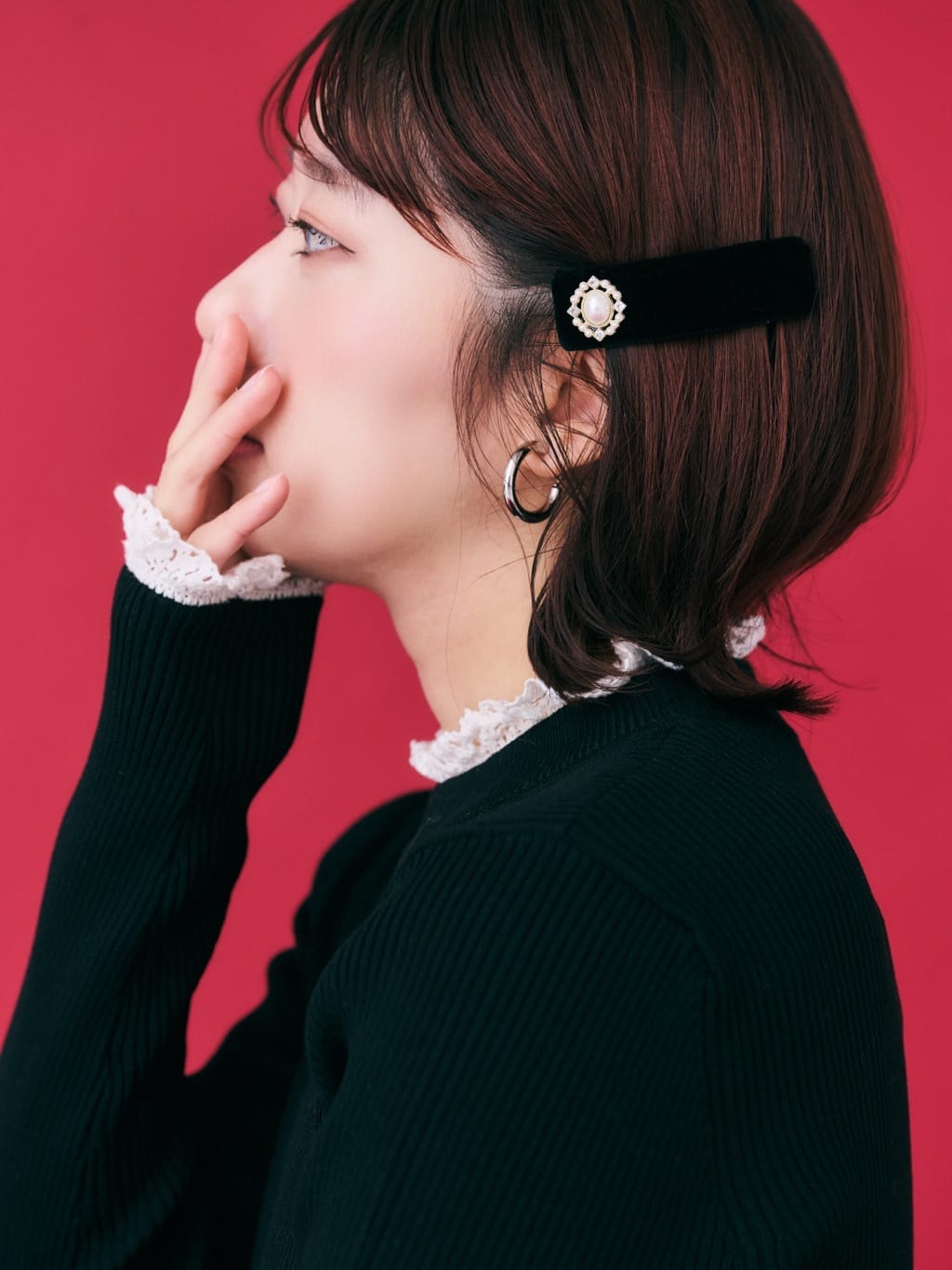 RINAさんの「OPAQUE.CLIP｜チェックツイードジャケットコート／セットアップ対応【洗える】」を使ったコーディネート