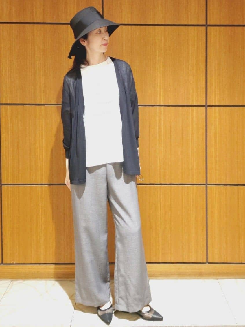 Kさんの「Reflect｜◆【ウエスト総ゴム／脚長効果◎】ドライタッチワイドパンツ」を使ったコーディネート
