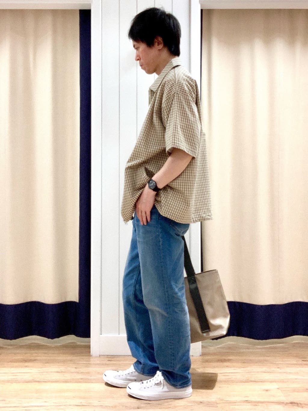 Takaさんの「Dessin｜◆【ユニセックス・洗える】テーパードデニムパンツ」を使ったコーディネート