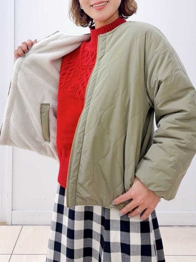 Osawaさんの「Dessin｜【2WAY】リバーシブルタフタボアアウター」を使ったコーディネート