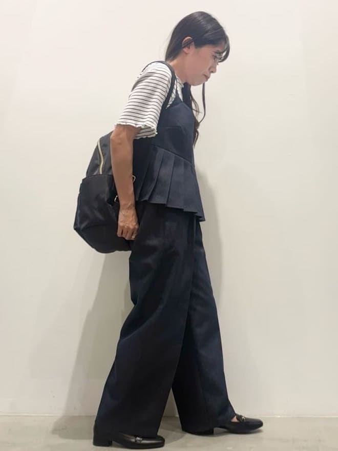 ＷＡさんの「grove｜【2点SET/体型カバー】夏から秋まで着まわせる！プリーツビスチェセットアップ」を使ったコーディネート