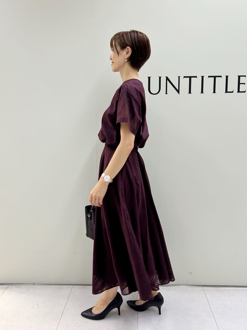 Mikiさんの「UNTITLED｜【セットアップ可/エレガント】シアーチェックTブラウス」を使ったコーディネート