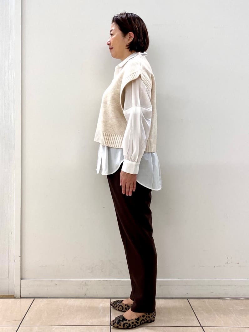 ksmさんの「Reflect｜【単品使い◎】ニットベスト＋シャツセット」を使ったコーディネート