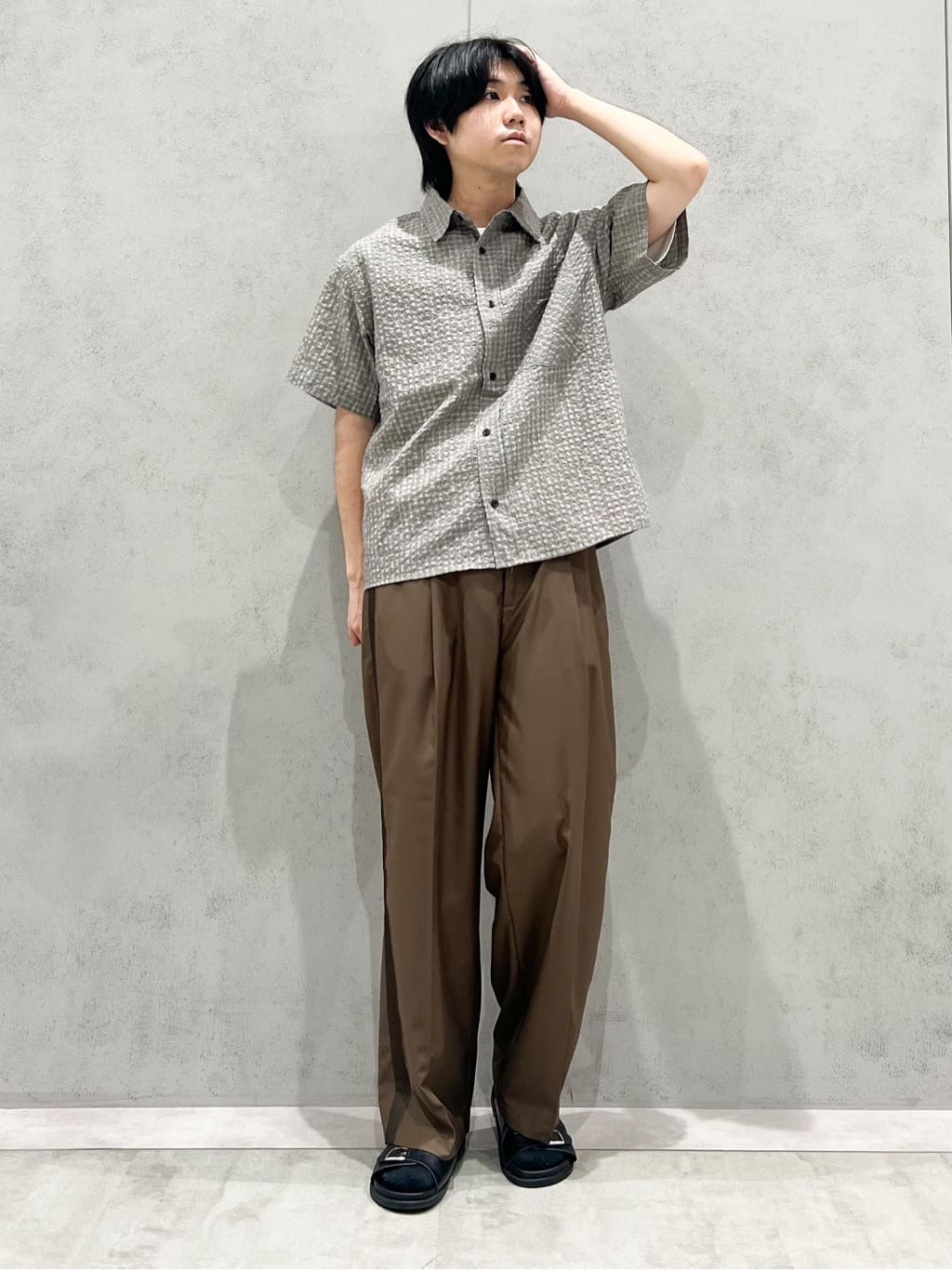SHI-MAさんの「THE SHOP TK｜パーフェクテックリンクス半袖Tシャツ 【接触冷感／吸水速乾／UVカット／洗濯機OK】」を使ったコーディネート