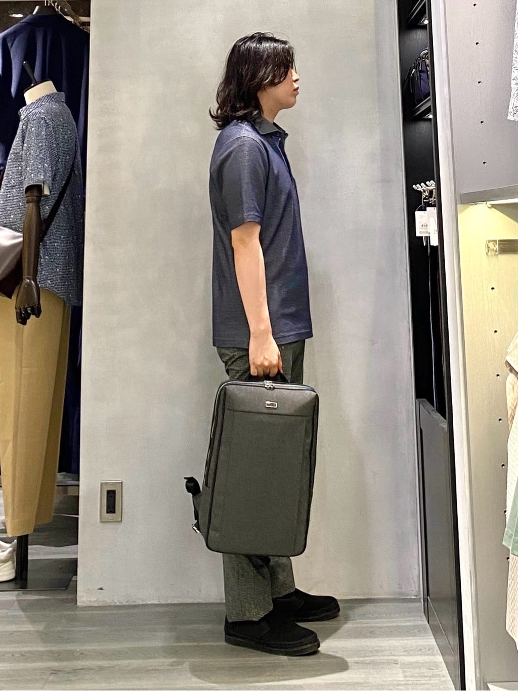 nishiさんの「TAKEO KIKUCHI｜【抗菌防臭／9色5サイズ展開】ハニカムメランジ ポロシャツ」を使ったコーディネート