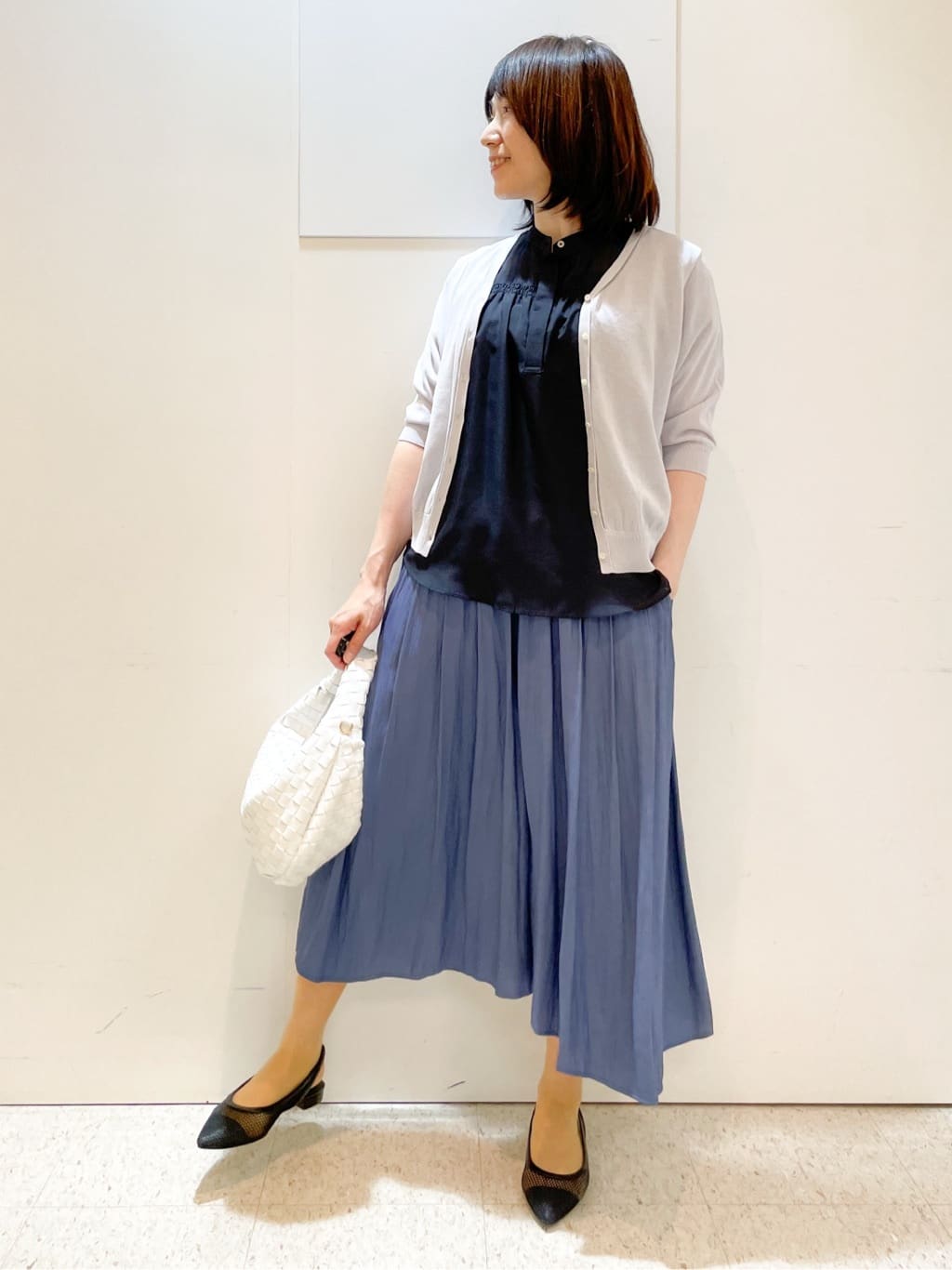 めいさんの「Reflect｜【選べる5色◎／マシンウォッシュ可】シャーリングデザインブラウス」を使ったコーディネート