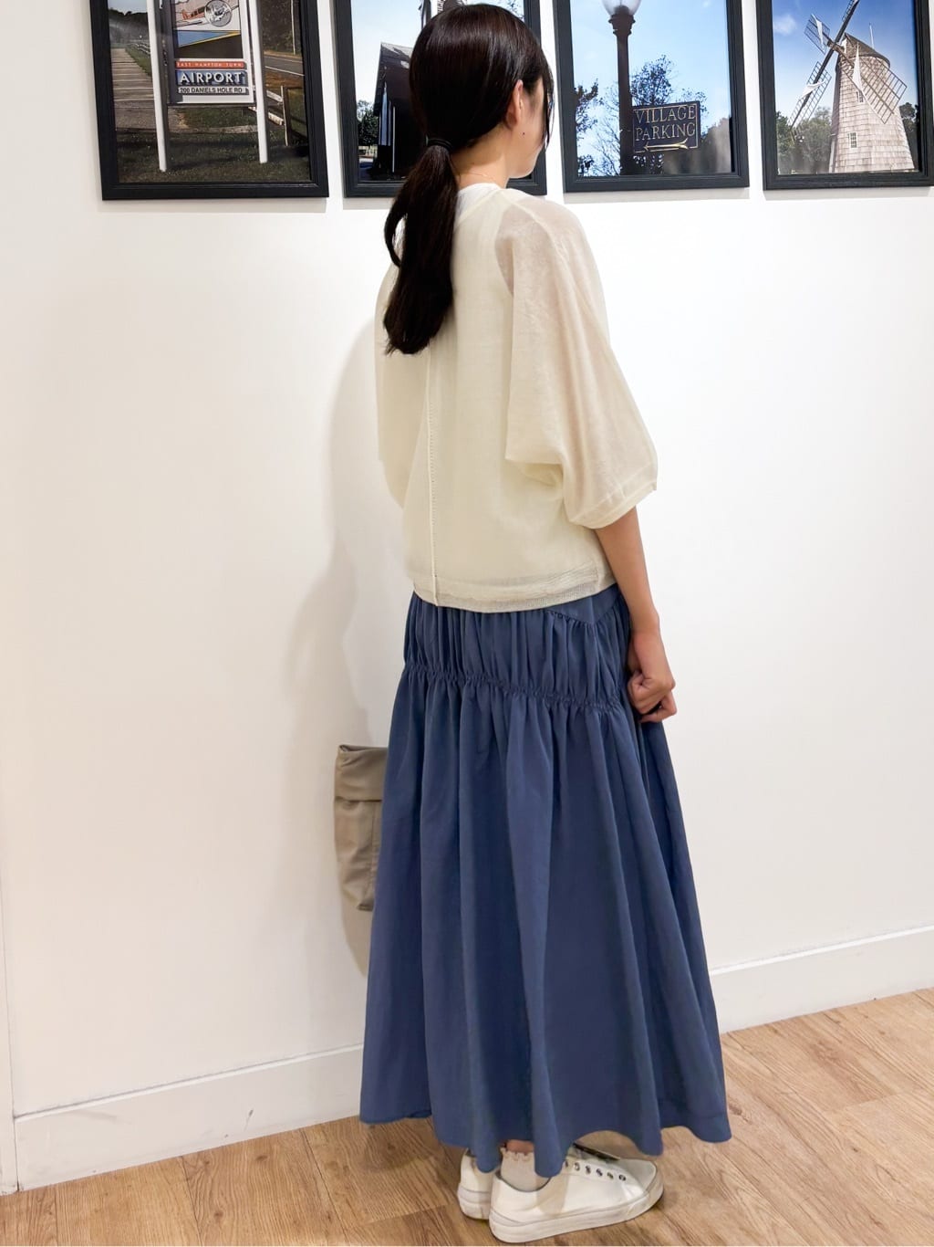 Ririkaさんの「Dessin｜【前後2WAY・洗える】シアーカーディガン」を使ったコーディネート