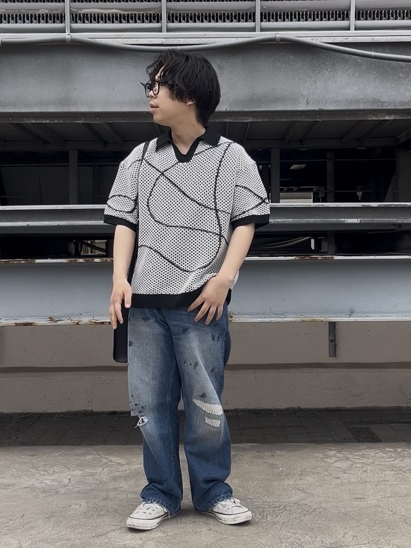 taigaさんの「tk.TAKEO KIKUCHI｜スクエアボックスショルダーバッグ（ユニセックスアイテム）」を使ったコーディネート