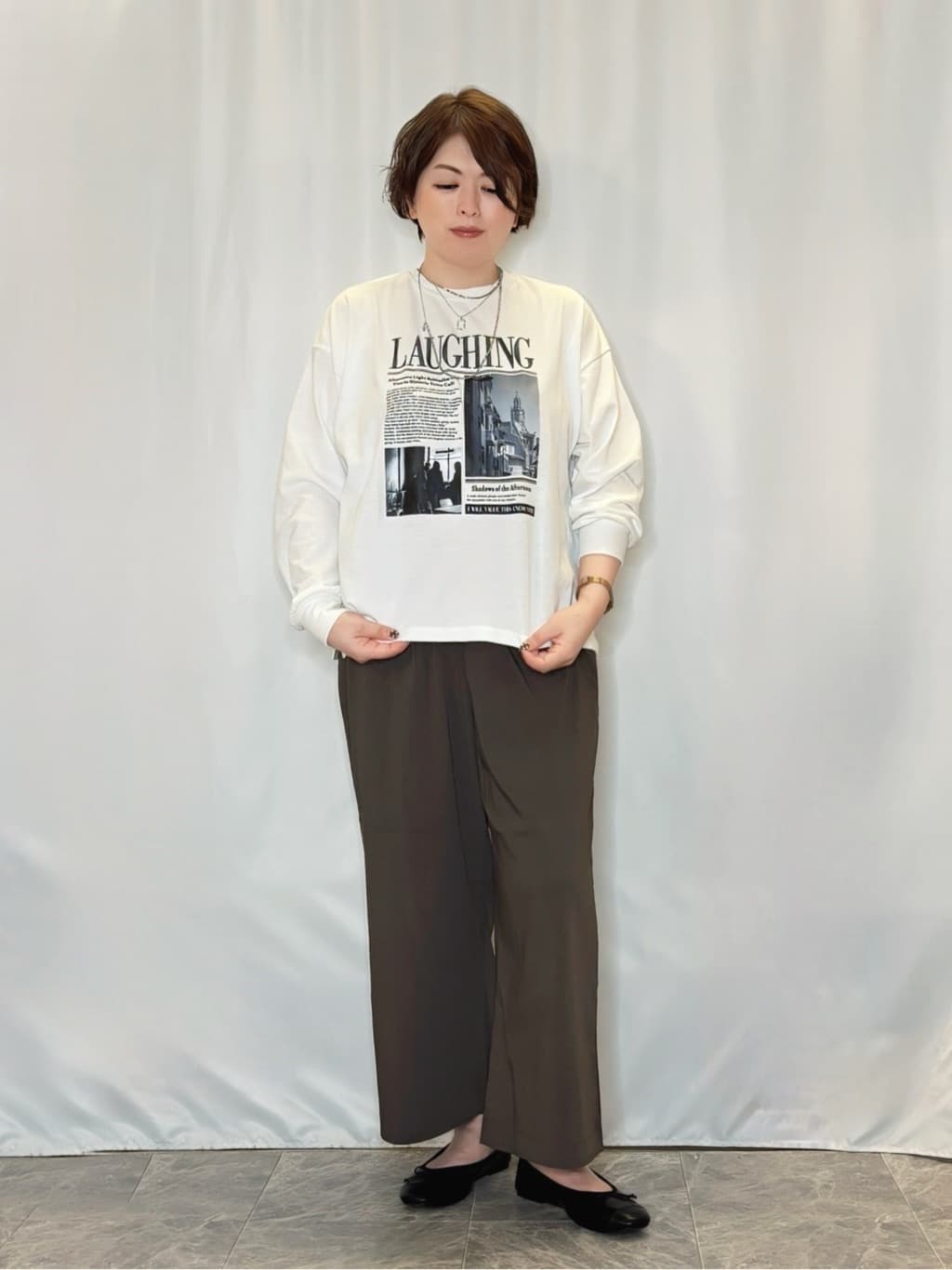 たみさんの「SHOO･LA･RUE｜【洗濯機可/S-LL】さっと羽織れる 軽量リブブルゾン」を使ったコーディネート