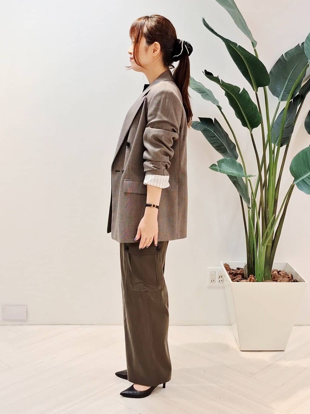 YuKaRiさんの「UNTITLED｜【セットアップ可】ウールライク ダブルブレストジャケット」を使ったコーディネート