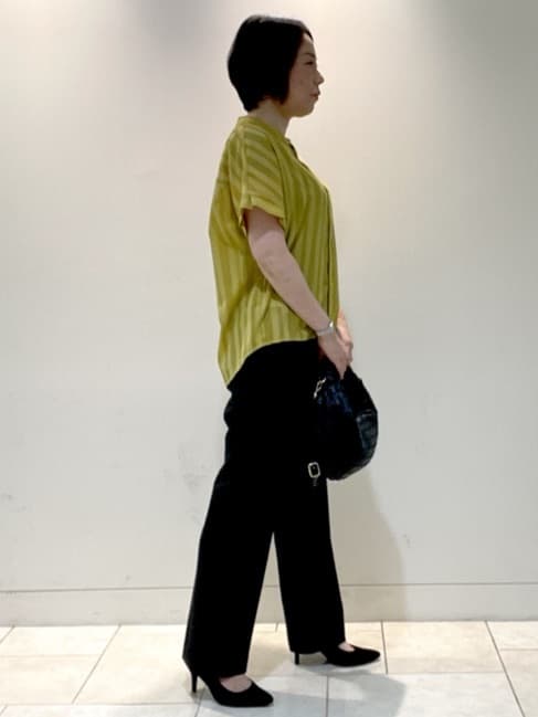 フミさんの「Reflect｜【洗える】ドビーストライプブラウス」を使ったコーディネート