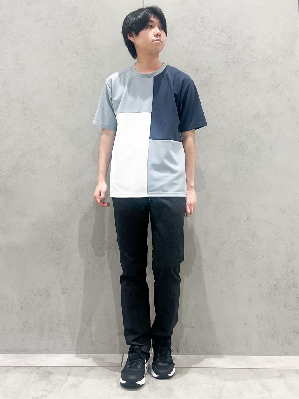 SHI-MAさんの「THE SHOP TK｜ツイルブロッキング 半袖Tシャツ 洗濯機OK」を使ったコーディネート