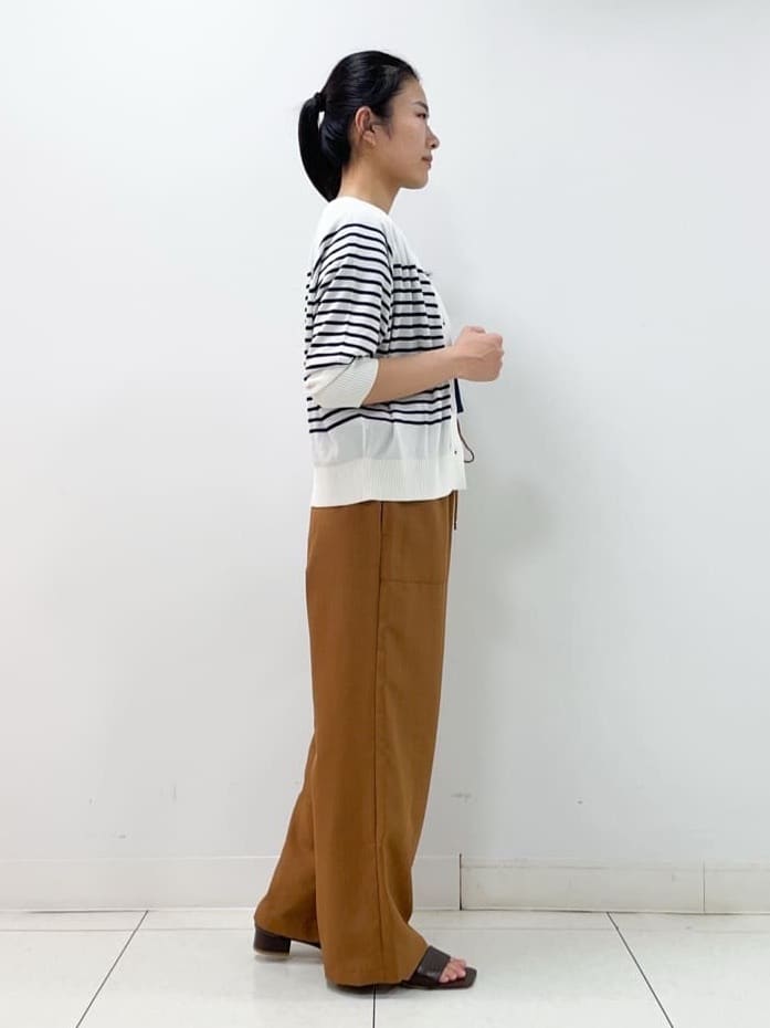 yasuokaさんの「Dessin｜【洗える】キーネックカーディガン」を使ったコーディネート
