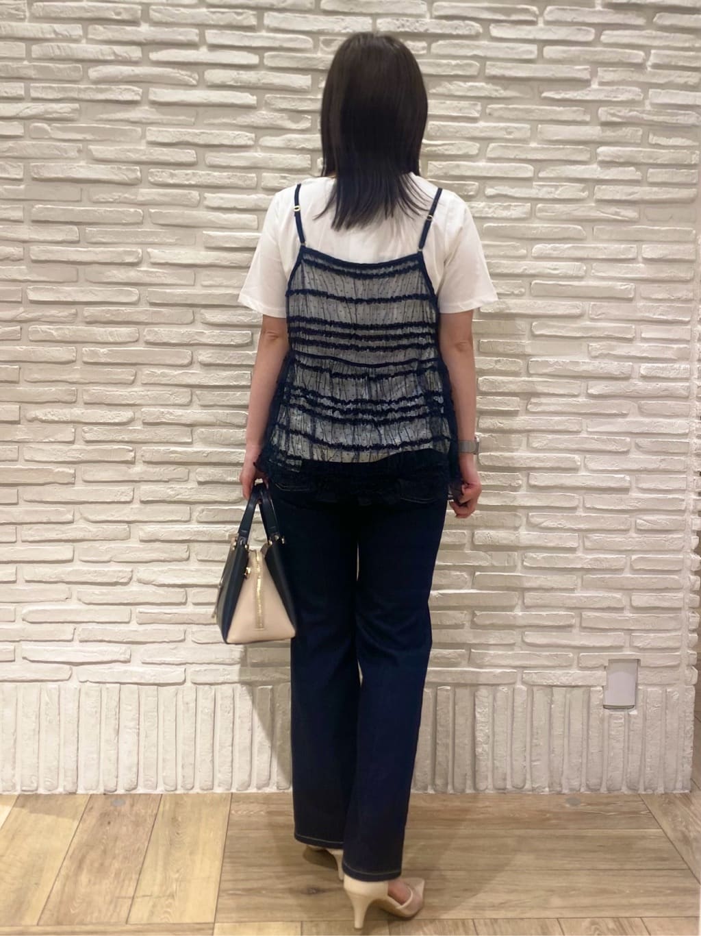KARENさんの「index｜《丈が選べる》ストレートデニムパンツ【洗濯機洗い可】」を使ったコーディネート