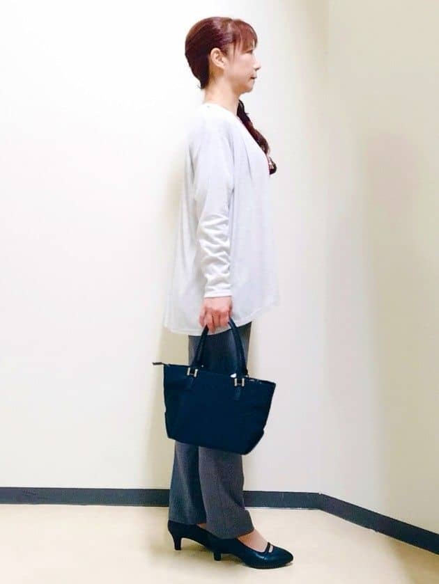 花さんの「Reflect｜【選べる7色◎／手洗い可／二の腕カバー】半袖ニット」を使ったコーディネート
