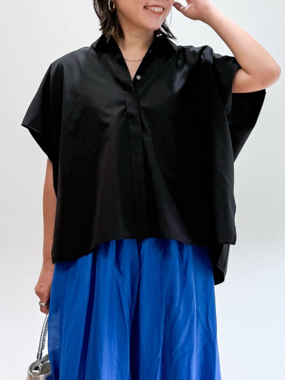 yuka.aさんの「OPAQUE.CLIP｜《andGIRL掲載》リラクシーシャツ【洗濯機洗い可】」を使ったコーディネート