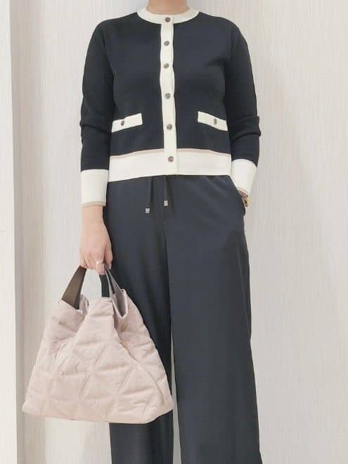 naokoさんの「UNTITLED｜【アンサンブル可/ジャケット風】ウールミラノリブカーディガン」を使ったコーディネート